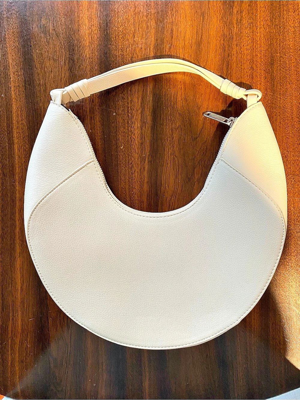 MANGO Crescent Shoulder Bag in White Like New